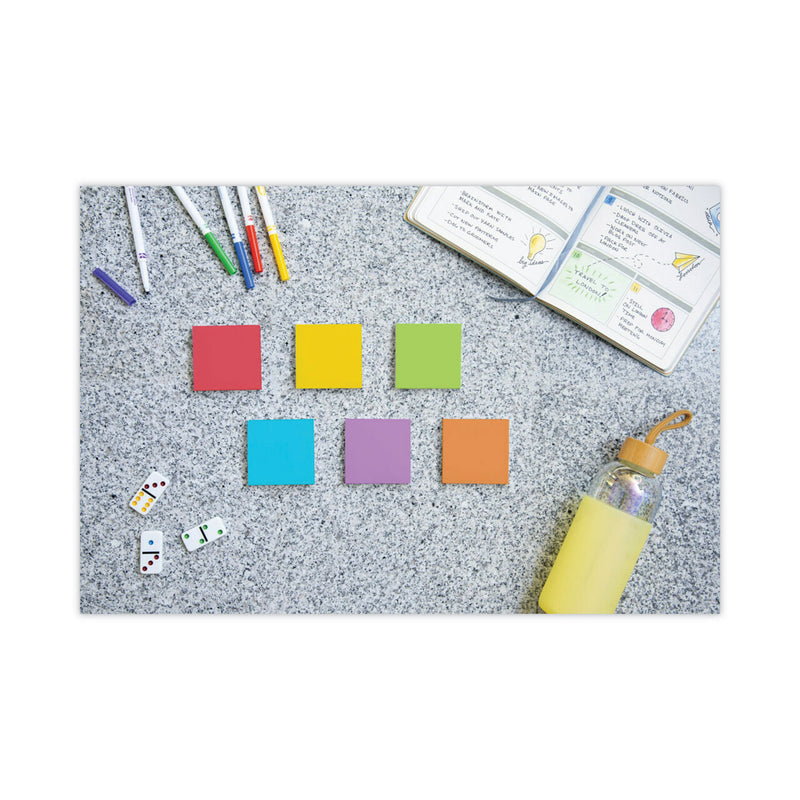 Post-it Pads in Playful Primary Collection Colors, 3" x 3", 90 Sheets/Pad, 12 Pads/Pack