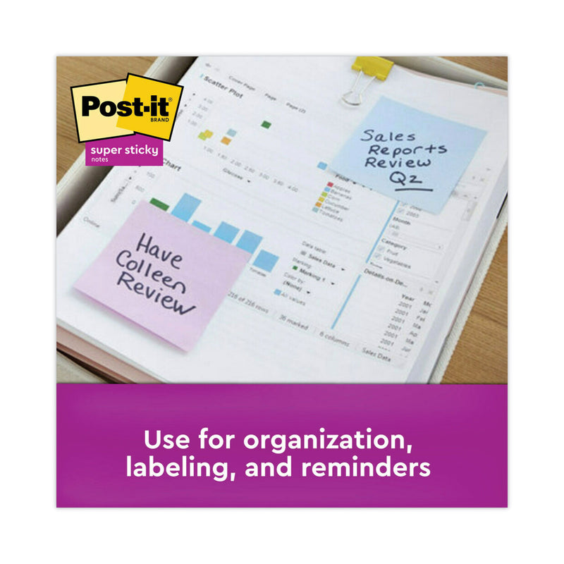 Post-it Recycled Notes in Wanderlust Pastel Collection Colors, Cabinet Pack, 3" x 3", 70 Sheets/Pad, 24 Pads/Pack