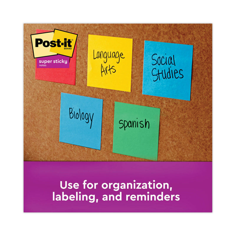 Post-it Pads in Playful Primary Collection Colors, Cabinet Pack, 3" x 3", 70 Sheets/Pad, 24 Pads/Pack