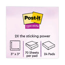 Post-it Pads in Supernova Neon Collection Colors, Cabinet Pack, 3" x 3", 70 Sheets/Pad, 24 Pads/Pack