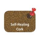 3M Cork Bulletin Board, 36 x 24, Aluminum Frame w/Mahogany Wood Grained Finish