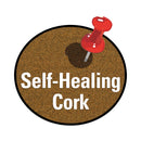 3M Cork Bulletin Board, 36 x 24, Aluminum Frame w/Mahogany Wood Grained Finish