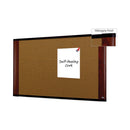 3M Cork Bulletin Board, 36 x 24, Aluminum Frame w/Mahogany Wood Grained Finish