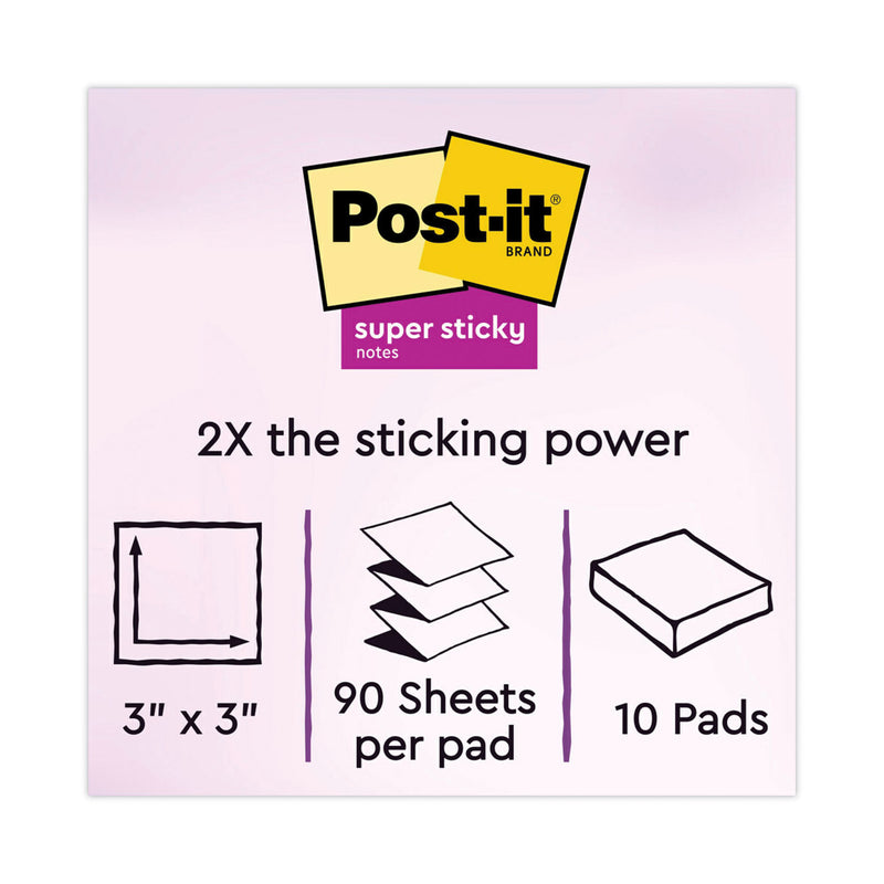 Post-it Pop-up 3 x 3 Note Refill, 3" x 3", Playful Primaries Collection Colors, 90 Sheets/Pad, 10 Pads/Pack