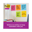 Post-it Pop-up 3 x 3 Note Refill, 3" x 3", Energy Boost Collection Colors, 90 Sheets/Pad, 18 Pads/Pack