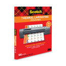 Scotch Laminating Pouches, 3 mil, 9" x 11.5", Gloss Clear, 100/Pack