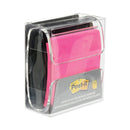 Post-it Wrap Dispenser, For 3 x 3 Pads, Black/Clear, Includes 45-Sheet Color Varies Pop-up Super Sticky Pad