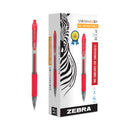 Zebra Sarasa Dry Gel X20 Gel Pen, Retractable, Medium 0.7 mm, Red Ink, Translucent Red Barrel, 12/Pack
