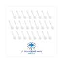 Boardwalk Deluxe Bowl Mop, 10" Handle, 2" Mop Head, White, 25/Carton