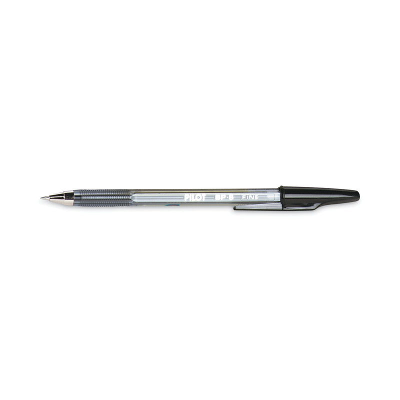 Pilot Better Ballpoint Pen, Stick, Fine 0.7 mm, Black Ink, Smoke Barrel, Dozen