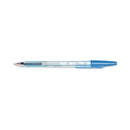 Pilot Better Ballpoint Pen, Stick, Fine 0.7 mm, Blue Ink, Translucent Blue Barrel, Dozen