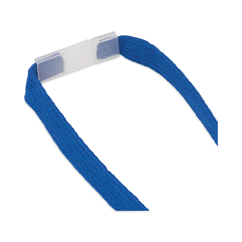 Advantus Breakaway Lanyards, Metal J-Hook Fastener, 36" Long, Blue, 24/Box