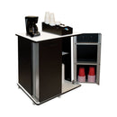 Vertiflex Refreshment Stand, Engineered Wood, 9 Shelves, 29.5" x 21" x 33", White/Black