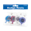 Advantus Translucent Retractable ID Card Reel, 30" Extension, Assorted Colors, 4/Pack