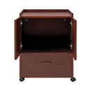 Vertiflex Mobile Deluxe Coffee Bar, Engineered Wood, 2 Shelves, 1 Drawer, 23" x 19" x 30.75", Cherry