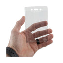 Advantus Security ID Badge Holders, Prepunched for Chain/Clip, Vertical, Clear 2.63" x 4.38" Holder, 2.38" x 4.25" Insert, 50/Box