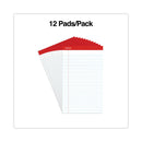 Universal Perforated Ruled Writing Pads, Wide/Legal Rule, Red Headband, 50 White 8.5 x 14 Sheets, Dozen