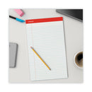Universal Perforated Ruled Writing Pads, Wide/Legal Rule, Red Headband, 50 White 8.5 x 14 Sheets, Dozen