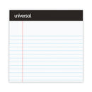Universal Premium Ruled Writing Pads with Heavy-Duty Back, Narrow Rule, Black Headband, 50 White 5 x 8 Sheets, 12/Pack