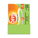 OFF! Botanicals Insect Repellant, Box, 10 Wipes/Pack, 8 Packs/Carton