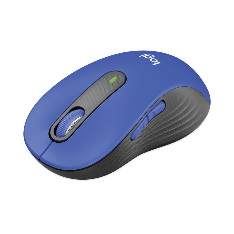 Logitech Signature M650 Wireless Mouse, Large, 2.4 GHz Frequency, 33 ft Wireless Range, Right Hand Use, Blue