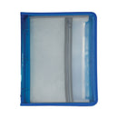 C-Line Zippered Binder with Expanding File, 2" Expansion, 7 Sections, Zipper Closure, 1/6-Cut Tabs, Letter Size, Bright Blue