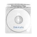 C-Line Deluxe Individual CD/DVD Holders, 2 Disc Capacity, Clear/White, 50/Box