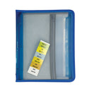 C-Line Zippered Binder with Expanding File, 2" Expansion, 7 Sections, Zipper Closure, 1/6-Cut Tabs, Letter Size, Bright Blue