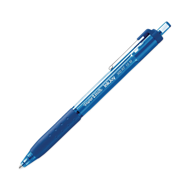 Paper Mate InkJoy 300 RT Ballpoint Pen, Retractable, Medium 1 mm, Blue Ink, Blue Barrel, 36/Pack