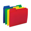 Smead SuperTab Top Tab File Folders, 1/3-Cut Tabs: Assorted, Letter Size, 0.75" Expansion, Polypropylene, 12/Pack