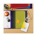 Smead Self-Adhesive Poly Zip Pouch, 6 x 11.25, Assorted Colors, 5/Pack