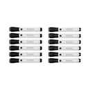 U Brands U-Defense Antimicrobial Dry-Erase Markers, Broad Chisel Tip, Black, 12/Pack