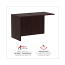 Alera Valencia Series Reversible Return/Bridge Shell, 47.25w x 23.63d x 29.5h, Mahogany