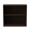 Alera Valencia Series Bookcase, Two-Shelf, 31.75w x 14d x 29.5h, Espresso