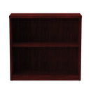 Alera Valencia Series Bookcase, Two-Shelf, 31.75w x 14d x 29.5h, Mahogany