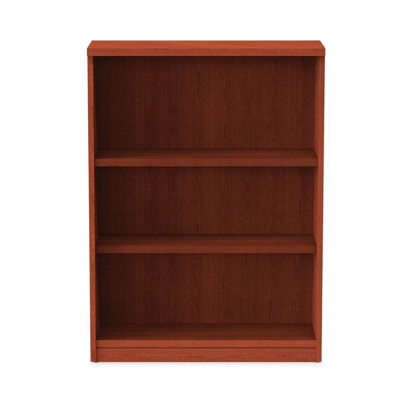 Alera Valencia Series Bookcase, Three-Shelf, 31.75w x 14d x 39.38h, Med Cherry
