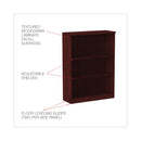 Alera Valencia Series Bookcase, Three-Shelf, 31.75w x 14d x 39.38h, Mahogany