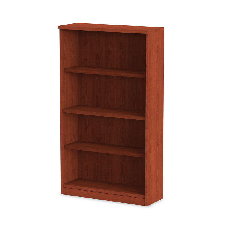 Alera Valencia Series Bookcase, Four-Shelf, 31.75w x 14d x 54.88h, Medium Cherry