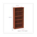 Alera Valencia Series Bookcase, Five-Shelf, 31.75w x 14d x 64.75h, Medium Cherry