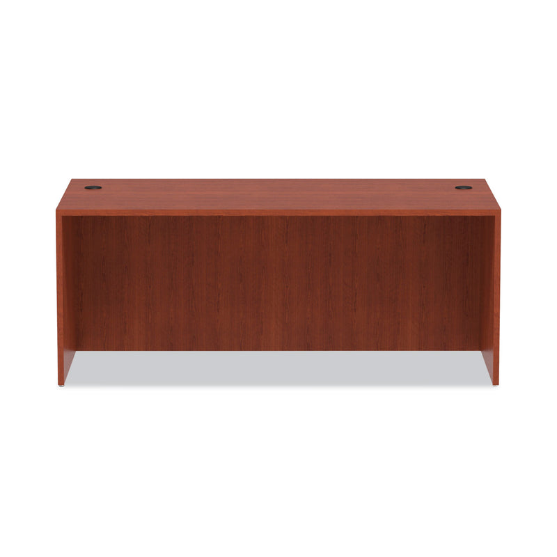 Alera Valencia Series Straight Front Desk Shell, 71" x 35.5" x 29.63", Medium Cherry