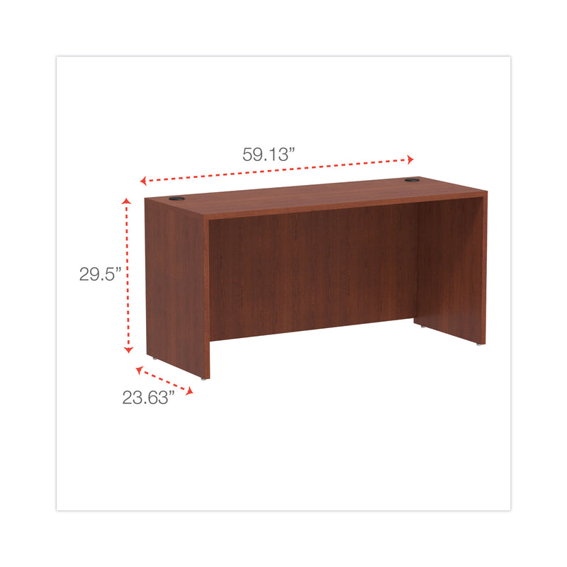 Alera Valencia Series Credenza Shell, 59.13w x 23.63d x 29.5h, Medium Cherry