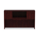 Alera Valencia Series Hutch with Doors, 4 Compartments, 58.88w x 15d x 35.38h, Mahogany