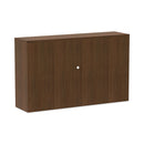 Alera Valencia Series Hutch with Doors, 4 Compartments, 58.88w x 15d x 35.38h, Modern Walnut