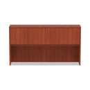 Alera Valencia Series Hutch with Doors, 4 Compartments, 64.75w x 154d x 35.38h, Medium Cherry