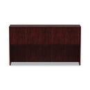 Alera Valencia Series Hutch with Doors, 4 Compartments, 64.75w x 15d x 35.38h, Mahogany
