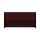 Alera Valencia Series Hutch with Doors, 4 Compartments, 70.63w x 15d x 35.38h, Mahogany