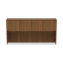 Alera Valencia Series Hutch with Doors, 4 Compartments, 70.63w x 15d x 35.38h, Modern Walnut