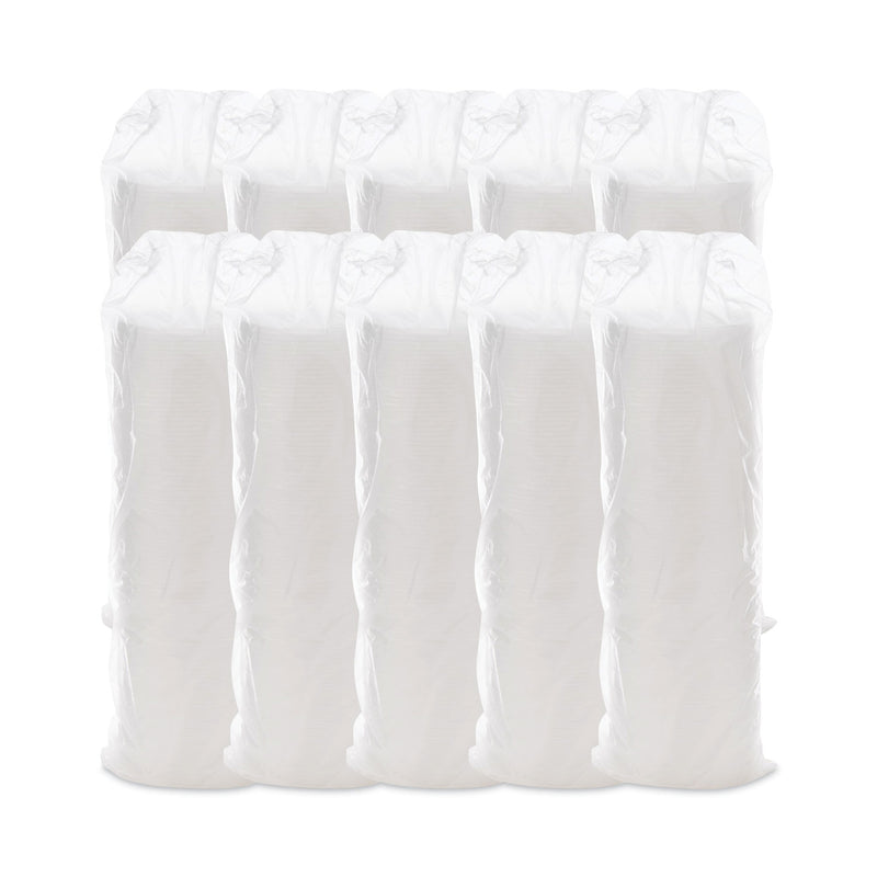 Dart Plastic Lids, Fits 12 oz to 24 oz Foam Cups, Vented, Translucent, 100/Pack, 10 Packs/Carton