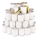 Iconex Impact Printing Carbonless Paper Rolls, 0.69" Core, 3.25" x 80 ft, White/Canary, 60/Carton