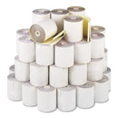 Iconex Impact Printing Carbonless Paper Rolls, 3" x 90 ft, White/Canary, 50/Carton